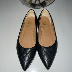 Bruno Magli Bianca Chanel Style Quilted Leather Flats Size 6.5